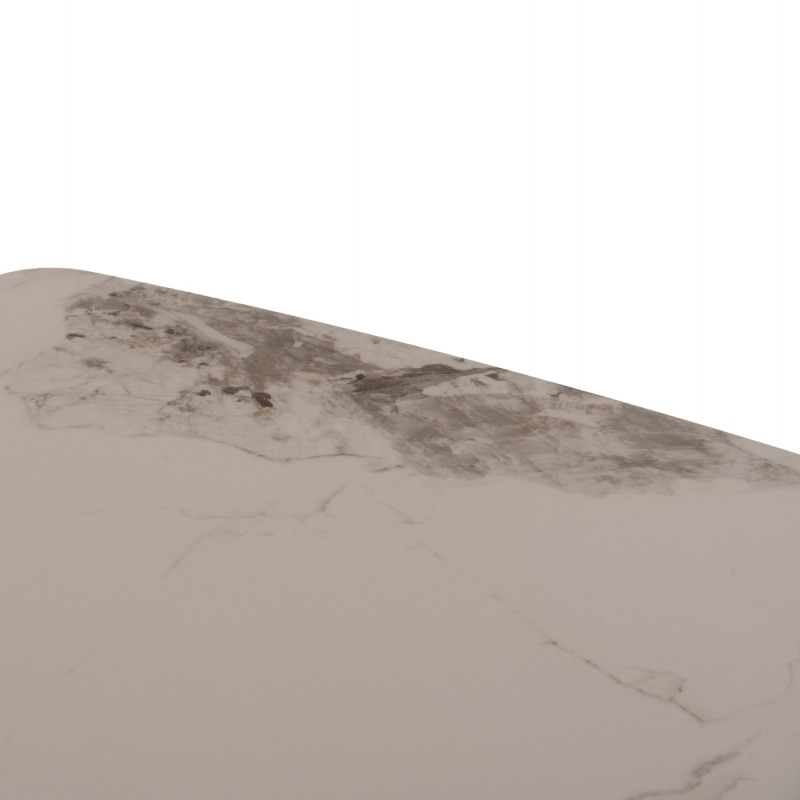 ΤΡΑΠΕΖΙ ΤΡΑΠΕΖΑΡΙΑΣ MINAO HM18418 MDF ΠΟΔΙΑ ΣΕ ΣΚΟΥΡΟ ΓΚΡΙ--ΚΕΡΑΜΙΚΟ TOP 160x90x75Υεκ