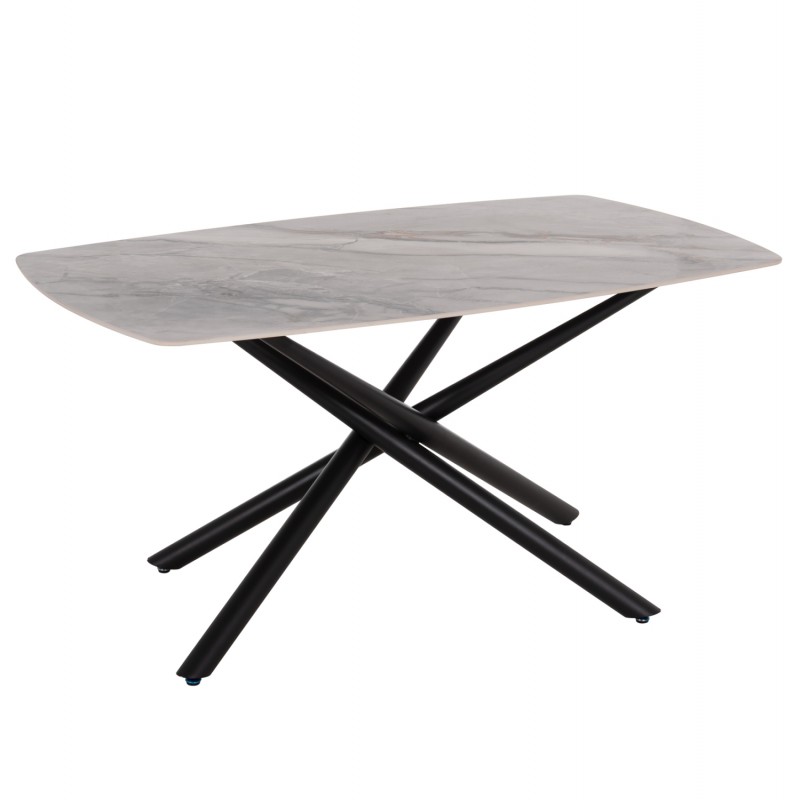 ΤΡΑΠΕΖΙ ΤΡΑΠΕΖΑΡΙΑΣ ISKA HM18420 ΚΕΡΑΜΙΚΟ TOP ΣΕ ΛΕΥΚΟ/ΚΑΦΕ ΜΑΡΜΑΡΟ 160x90x79Υεκ