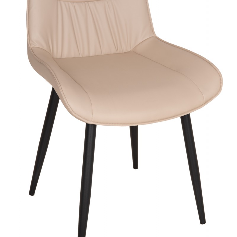 ΚΑΡΕΚΛΑ ΤΡΑΠΕΖΑΡΙΑΣ EISEN HM18422.02 ΜΠΕΖ PU--ΜΕΤΑΛ.ΠΟΔΙΑ ΜΑΥΡΑ 54x58x89Υεκ.