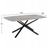 ΤΡΑΠΕΖΙ ΤΡΑΠΕΖΑΡΙΑΣ ISKA HM18423 ΚΕΡΑΜΙΚΟ TOP ΣΕ ΛΕΥΚΟ/ΚΑΦΕ ΜΑΡΜΑΡΟ 178x89x79Υεκ
