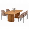 ΣΕΤ ΤΡΑΠΕΖΑΡΙΑΣ 5ΤΜΧ ΕΠΕΚΤΕΙΝΟΜΕΝΟ VERLO HM12106.03 MDF--ΥΦΑΣΜΑ TAUPE