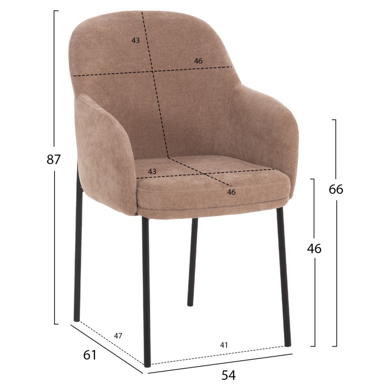 ΣΕΤ ΤΡΑΠΕΖΑΡΙΑΣ 5ΤΜΧ ΕΠΕΚΤΕΙΝΟΜΕΝΟ VERLO HM12106.03 MDF--ΥΦΑΣΜΑ TAUPE