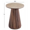 ΤΡΑΠΕΖΙΑ ΣΑΛΟΝΙΟΥ 2ΤΜΧ WALDEN HM12108 ΚΕΡΑΜΙΚΑ TOP--MDF ΒΑΣΕΙΣ Φ80+Φ46εκ.
