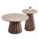 ΤΡΑΠΕΖΙΑ ΣΑΛΟΝΙΟΥ 2ΤΜΧ WALDEN HM12108 ΚΕΡΑΜΙΚΑ TOP--MDF ΒΑΣΕΙΣ Φ80+Φ46εκ.