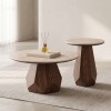 ΤΡΑΠΕΖΙΑ ΣΑΛΟΝΙΟΥ 2ΤΜΧ VENERA HM12109 ΚΕΡΑΜΙΚΑ TOP--MDF ΒΑΣΕΙΣ Φ80+Φ45εκ.