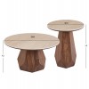 ΤΡΑΠΕΖΙΑ ΣΑΛΟΝΙΟΥ 2ΤΜΧ VENERA HM12109 ΚΕΡΑΜΙΚΑ TOP--MDF ΒΑΣΕΙΣ Φ80+Φ45εκ.