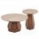 ΤΡΑΠΕΖΙΑ ΣΑΛΟΝΙΟΥ 2ΤΜΧ VENERA HM12109 ΚΕΡΑΜΙΚΑ TOP--MDF ΒΑΣΕΙΣ Φ80+Φ45εκ.