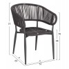 ΠΟΛΥΘΡΟΝΑ ΑΛΟΥΜΙΝΙΟΥ EULO HM5783.21 ΓΚΡΙ-ΤWISTED RATTAN ΓΚΡΙ 57x63x77Υεκ.