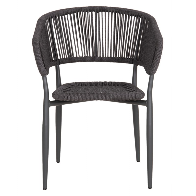 ΠΟΛΥΘΡΟΝΑ ΑΛΟΥΜΙΝΙΟΥ EULO HM5783.21 ΓΚΡΙ-ΤWISTED RATTAN ΓΚΡΙ 57x63x77Υεκ.