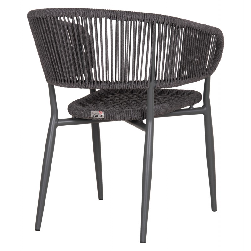 ΠΟΛΥΘΡΟΝΑ ΑΛΟΥΜΙΝΙΟΥ EULO HM5783.21 ΓΚΡΙ-ΤWISTED RATTAN ΓΚΡΙ 57x63x77Υεκ.