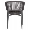 ΠΟΛΥΘΡΟΝΑ ΑΛΟΥΜΙΝΙΟΥ EULO HM5783.21 ΓΚΡΙ-ΤWISTED RATTAN ΓΚΡΙ 57x63x77Υεκ.