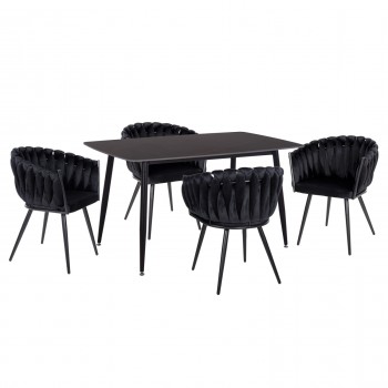ΣΕΤ ΤΡΑΠΕΖΑΡΙΑΣ 5ΤΜΧ RAVEN HM12116.03 ΚΕΡΑΜΙΚΟ TOP ΜΑΥΡΟ ΜΑΡΜΑΡΟ--ΜΑΥΡΟ ΒΕΛΟΥΔΟ