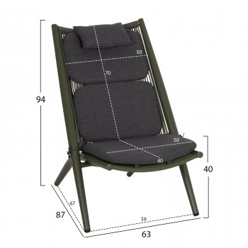 ΠΟΛΥΘΡΟΝΑ RELAX REMUS HM6642.07 ΑΛΟΥΜΙΝΙΟ & ΣΧΟΙΝΙ OLEFIN ΣΕ OLIVE GREEN 63x87x94Υεκ