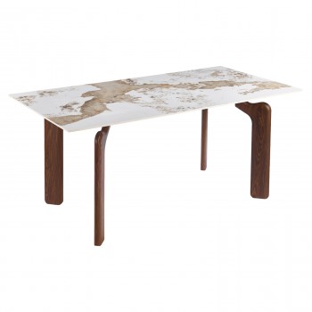 ΤΡΑΠΕΖΙ DALLE HM18479.01 MDF TOP ΟΨΗ ΜΑΡΜΑΡΟΥ-ΜΕΤΑΛ.ΠΟΔΙΑ ΚΑΡΥΔΙ 180x90x76Υεκ