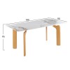 ΤΡΑΠΕΖΙ DALLE HM18479.02 MDF TOP ΟΨΗ ΜΑΡΜΑΡΟΥ-ΜΕΤΑΛ.ΠΟΔΙΑ OΨΗ ΦΥΣΙΚΟΥ ΞΥΛΟΥ 180x90x76Υεκ