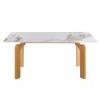 ΤΡΑΠΕΖΙ DALLE HM18479.02 MDF TOP ΟΨΗ ΜΑΡΜΑΡΟΥ-ΜΕΤΑΛ.ΠΟΔΙΑ OΨΗ ΦΥΣΙΚΟΥ ΞΥΛΟΥ 180x90x76Υεκ