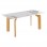 ΤΡΑΠΕΖΙ DALLE HM18479.02 MDF TOP ΟΨΗ ΜΑΡΜΑΡΟΥ-ΜΕΤΑΛ.ΠΟΔΙΑ OΨΗ ΦΥΣΙΚΟΥ ΞΥΛΟΥ 180x90x76Υεκ