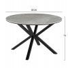 ΤΡΑΠΕΖΙ ΤΡΑΠΕΖΑΡΙΑΣ ΣΤΡΟΓΓΥΛΟ ERAGON HM18460.03 SINT. STONE ΣΕ ΓΚΡΙ ΜΑΡΜΑΡΟ Φ120x75Υεκ
