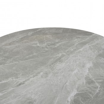 ΤΡΑΠΕΖΙ ΤΡΑΠΕΖΑΡΙΑΣ ΣΤΡΟΓΓΥΛΟ ERAGON HM18460.03 SINT. STONE ΣΕ ΓΚΡΙ ΜΑΡΜΑΡΟ Φ120x75Υεκ