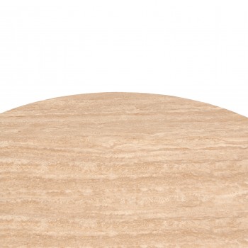 ΤΡΑΠΕΖΙ ΤΡΑΠΕΖΑΡΙΑΣ ΣΤΡΟΓΓΥΛΟ ERAGON HM18460.04 SINT.STONE ΤΡΑΒΕΡΤΙΝΑ Φ120x75Υεκ