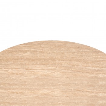ΤΡΑΠΕΖΙ CHARM HM18465.05 SINTERED STONE ΣΕ ΤΡΑΒΕΡΤΙΝΑ--ΜΕΤΑΛ.ΒΑΣΗ Φ120x75Υεκ