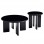 ΣΕΤ 2 ΤΡΑΠΕΖΙΑ ΣΑΛΟΝΙΟΥ FLIX HM18452.02 MDF ΣΕ GLOSSY ΜΑΥΡΟ Φ80 & Φ50εκ