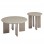 ΣΕΤ 2 ΤΡΑΠΕΖΙΑ ΣΑΛΟΝΙΟΥ FLIX HM18452.05 MDF ΣΕ GLOSSY TAUPE Φ80 & Φ50εκ