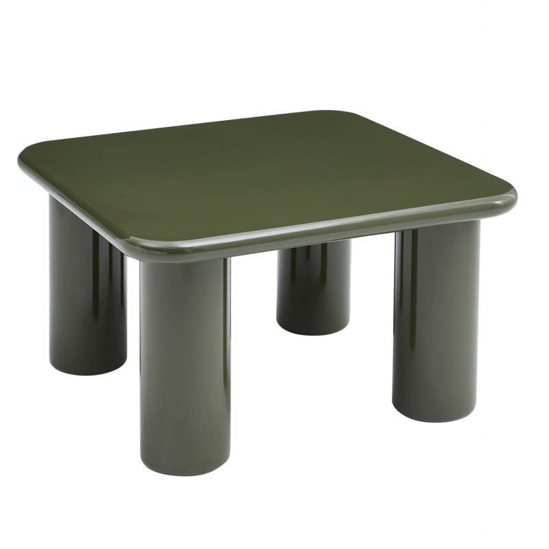 ΤΡΑΠΕΖΙ ΣΑΛΟΝΙΟΥ SOLNA HM18453.07 MDF ΣΕ GLOSSY ΠΡΑΣΙΝΟ 80x80x45Υεκ