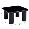 ΤΡΑΠΕΖΙ ΣΑΛΟΝΙΟΥ SOLNA HM18453.02 MDF ΣΕ GLOSSY ΜΑΥΡΟ 80x80x45Υεκ