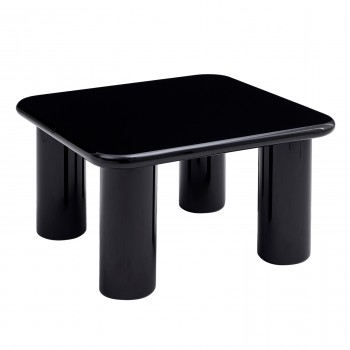 ΤΡΑΠΕΖΙ ΣΑΛΟΝΙΟΥ SOLNA HM18453.02 MDF ΣΕ GLOSSY ΜΑΥΡΟ 80x80x45Υεκ