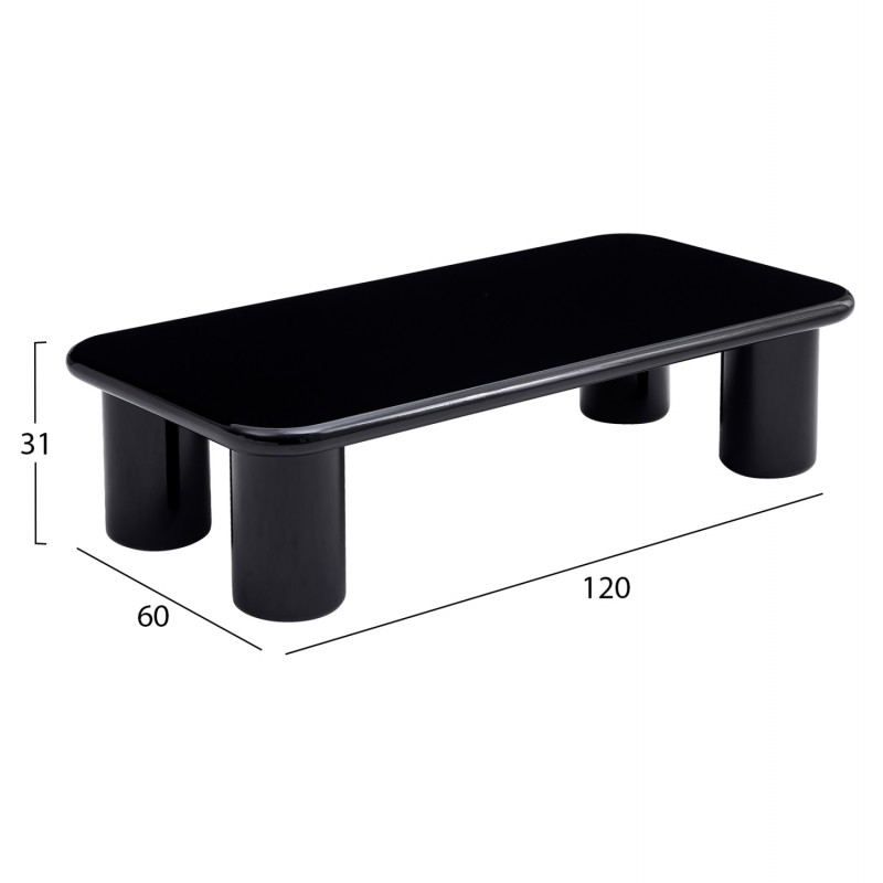 ΤΡΑΠΕΖΙ ΣΑΛΟΝΙΟΥ SOLNA HM18454.02 MDF ΣΕ GLOSSY ΜΑΥΡΟ 120x60x31Υεκ