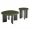 ΣΕΤ 2 ΤΡΑΠΕΖΙΑ ΣΑΛΟΝΙΟΥ FLIX HM18452.07 MDF ΣΕ GLOSSY ΠΡΑΣΙΝΟ Φ80 & Φ50εκ