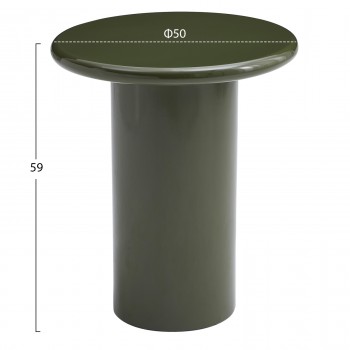 ΒΟΗΘΗΤΙΚΟ ΤΡΑΠΕΖΑΚΙ SOLNA HM18455.07 MDF ΣΕ GLOSSY ΠΡΑΣΙΝΟ Φ50x59Υεκ