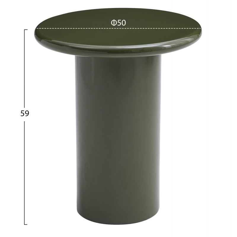 ΒΟΗΘΗΤΙΚΟ ΤΡΑΠΕΖΑΚΙ SOLNA HM18455.07 MDF ΣΕ GLOSSY ΠΡΑΣΙΝΟ Φ50x59Υεκ