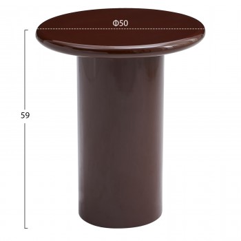 ΒΟΗΘΗΤΙΚΟ ΤΡΑΠΕΖΑΚΙ SOLNA HM18455.06 MDF ΣΕ GLOSSY ΚΟΚΚΙΝΟ Φ50x59Υεκ