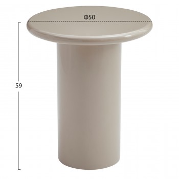 ΒΟΗΘΗΤΙΚΟ ΤΡΑΠΕΖΑΚΙ SOLNA HM18455.05 MDF ΣΕ GLOSSY TAUPE Φ50x59Υεκ