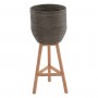 ΓΛΑΣΤΡΑ ΑΠΟ RATTAN ΚΑΙ BAMBOO HM7815 31x30x80Yεκ. ΦΥΣΙΚΟ - ΠΡΑΣΙΝΟ