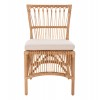 ΚΑΡΕΚΛΑ THALIN HM9834 RATTAN ΣΕ ΦΥΣΙΚΟ-ΜΑΞΙΛΑΡΙ ΣΕ ΛΕΥΚΟ 53x58x91Υεκ.