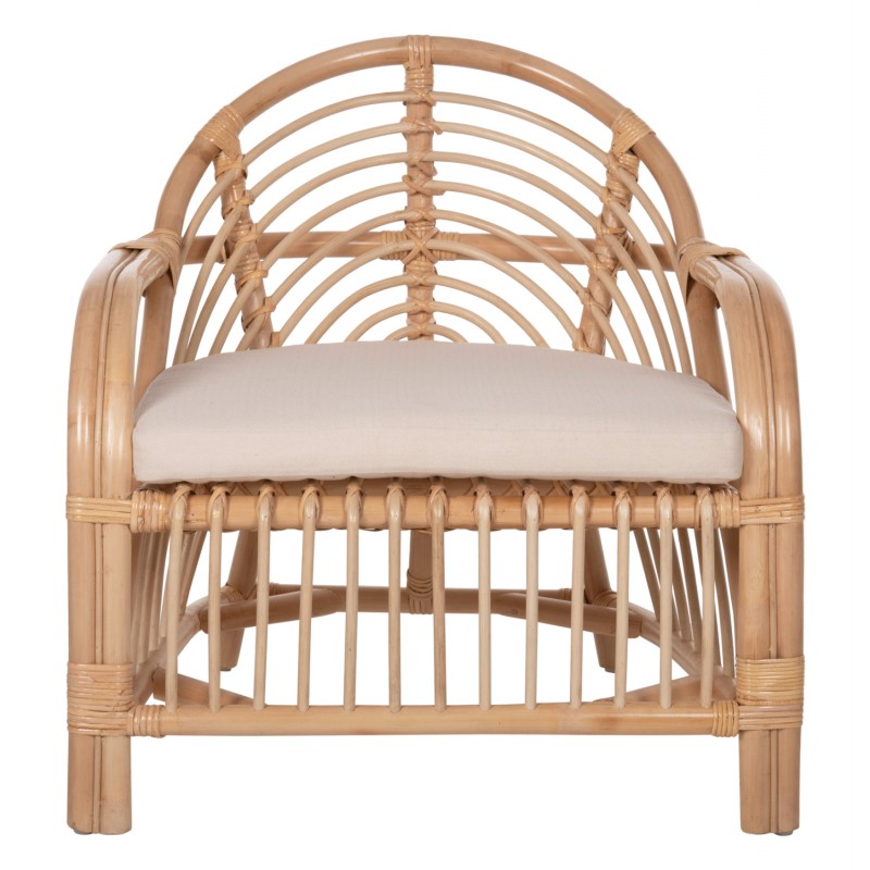 ΠΟΛΥΘΡΟΝΑ FEMUR HM9837 RATTAN ΣΕ ΦΥΣΙΚΟ- ΛΕΥΚΟ ΜΑΞΙΛΑΡΙ 72x66x75Υεκ.