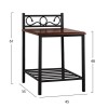 ΚΟΜΟΔΙΝΟ SUZIE HM388 ΑΠΟ ΜΕΤΑΛΛΟ ΚΑΙ ΞΥΛΟ 45x35x48-61Y εκ.
