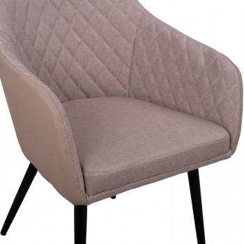 ΠΟΛΥΘΡΟΝΑΚΙ CHARLES HM8522.07 ΜΕ ΥΦΑΣΜΑ ΜΠΕΖ & PU ΜΠΕΖ 57x63x83Υ εκ.