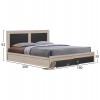 ΚΡΕΒΑΤΙ CAPRI HM312.04 ΜΕ 2 ΣΥΡΤΑΡΙΑ SONOMA-ΓΚΡΙ ΓΙΑ ΣΤΡΩΜΑ 150x200εκ.