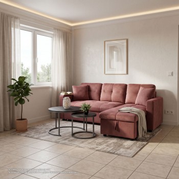 ΚΑΝΑΠΕΣ ΓΩΝΙΑ ΚΡΕΒΑΤΙ WAYNE 224x147x85Υεκ. HM3028.12 ΒΕΛΟΥΔΟ ΣΑΠΙΟ ΜΗΛΟ
