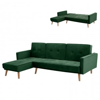 ΚΑΝΑΠΕΣ ΚΡΕΒΑΤΙ ΓΩΝΙΑ ΑΝΑΣΤΡΕΨΙΜΗ TALIA HM3153.03 ΒΕΛΟΥΔΟ ΚΥΠΑΡΙΣΣΙ 267x153x85 εκ.