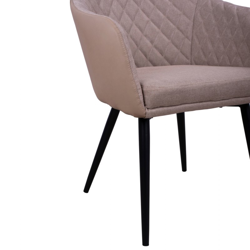 ΠΟΛΥΘΡΟΝΑΚΙ CHARLES HM8522.07 ΜΕ ΥΦΑΣΜΑ ΜΠΕΖ & PU ΜΠΕΖ 57x63x83Υ εκ.