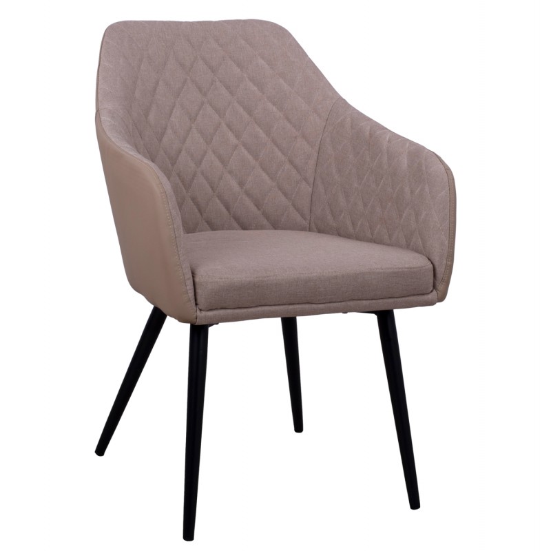 ΠΟΛΥΘΡΟΝΑΚΙ CHARLES HM8522.07 ΜΕ ΥΦΑΣΜΑ ΜΠΕΖ & PU ΜΠΕΖ 57x63x83Υ εκ.