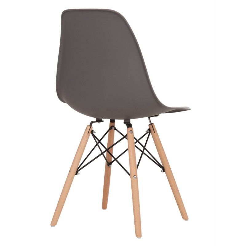 ΚΑΡΕΚΛΑ ΜΕ ΞΥΛΙΝΑ ΠΟΔΙΑ ΚΑΙ ΚΑΘΙΣΜΑ TWIST PP ΓΚΡΙ HM8460.10 46x50x82 εκ.