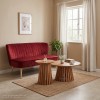 ΚΑΝΑΠΕΣ ANDY 2ΘΕΣΙΟΣ ΚΟΚΚΙΝΟ ΒΕΛΟΥΔΟ HM8401.06 128x70x77Υ εκ.