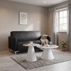 ΚΑΝΑΠΕΣ 2ΘΕΣΙΟΣ NELLIE HM3159.21 ΜΕ ΜΑΥΡΟ PU 113x71x71Υ εκ.