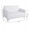 ΚΑΝΑΠΕΣ 2ΘΕΣΙΟΣ NELLIE HM3159.22 ΜΕ ΛΕΥΚΟ PU 113x71x71Υ εκ.